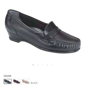 SAS easier tripad support black leather shoe